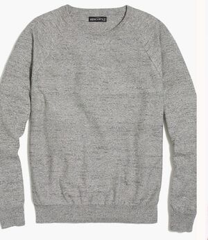 J.Crew Mercantile Raglan Budded  Slub Textured Crewneck Sweater gray Small S